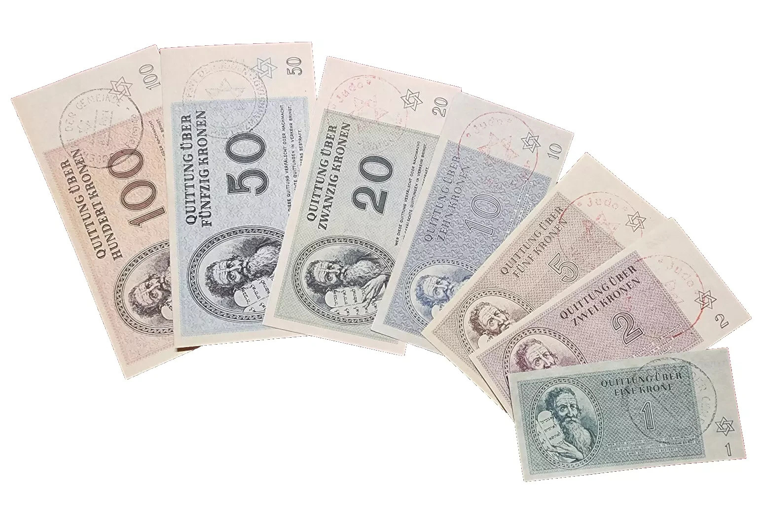 WW2 WWII German Jewish concentration camp Terezin Theresienstadt Ghetto currency