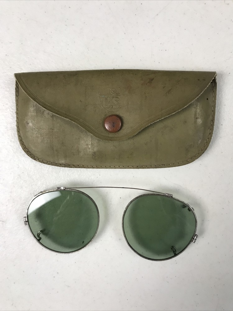 WWII US Army USMC USN Sunglasses Clip On Type made by MO