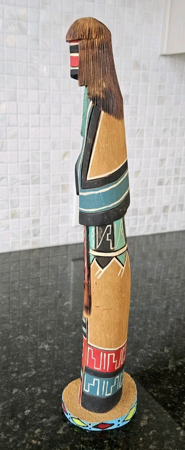 Native American Hopi Longhair Shalako Kachina By S.J. 13.75"