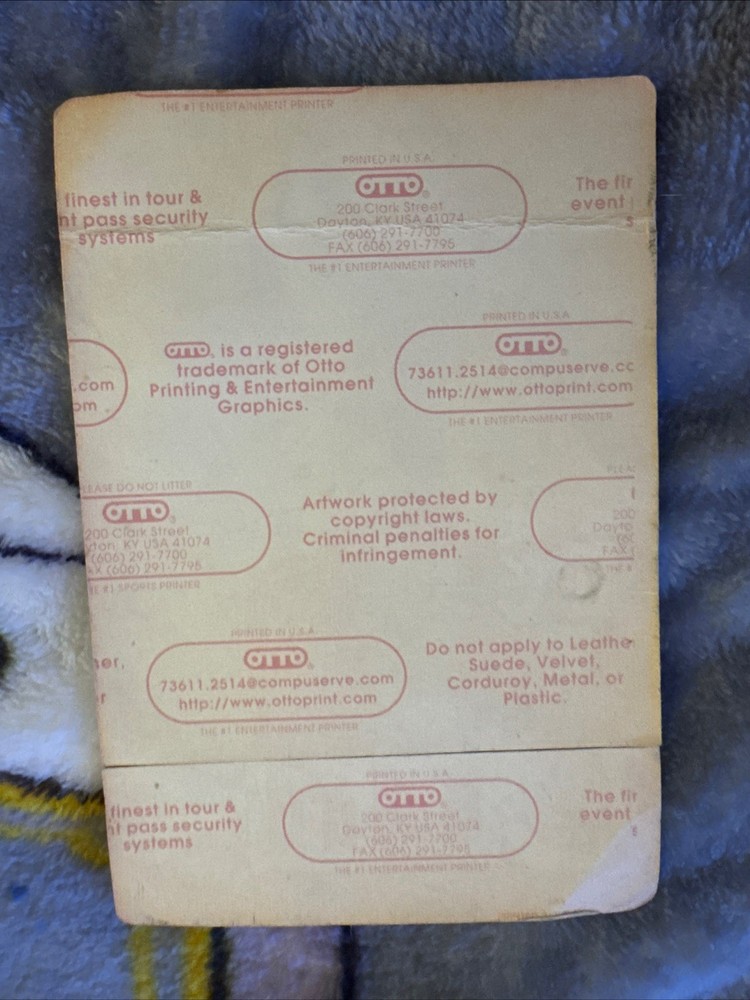 NEIL YOUNG WITH CRAZY HORSE - Ragged Glory Tour (1990) - CREW BACKSTAGE PASS