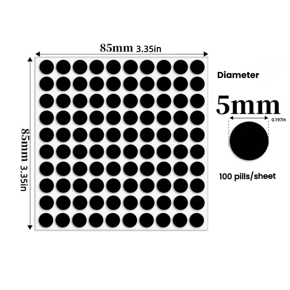 100pcs LED Light Blocking Stickers for Ray-Ban Meta Average, Black