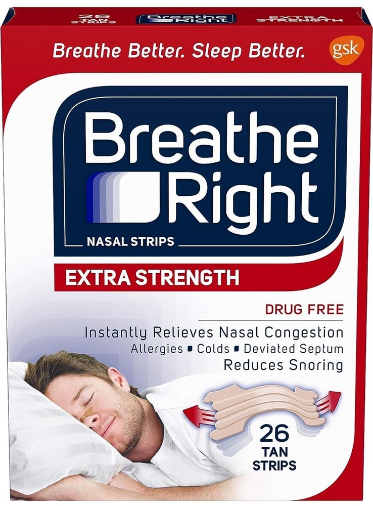 Breathe Right Extra Strength Tan Nasal Strips - 26 count