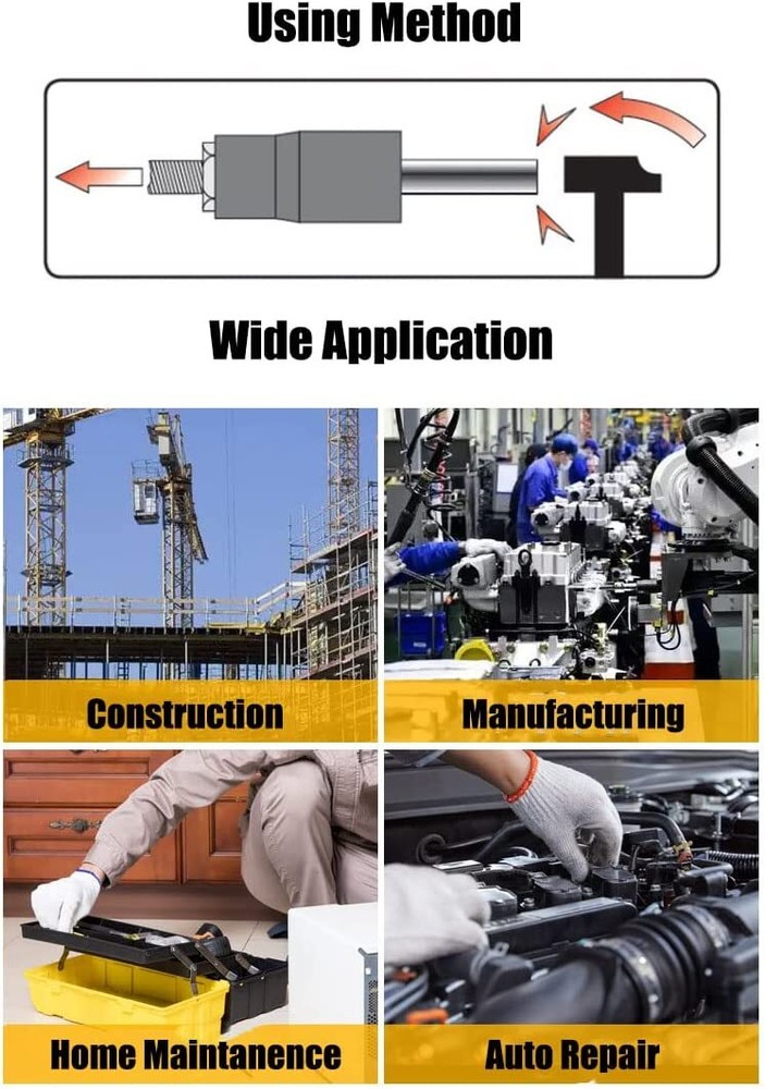 3/8" Drive Impact Bolt Extractor Set Nut Remover Extraction Socket Tools 14pcs