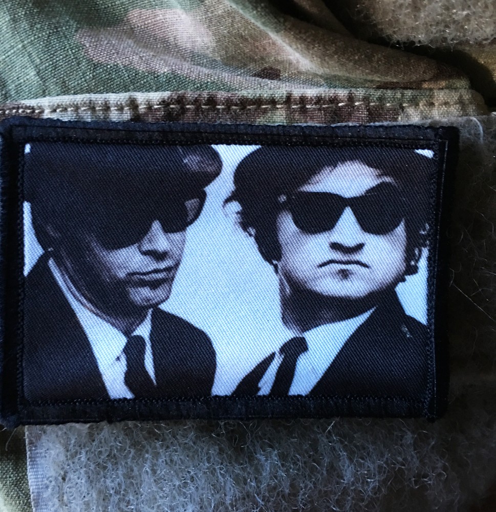 Black and White Blues Brothers Morale Patch