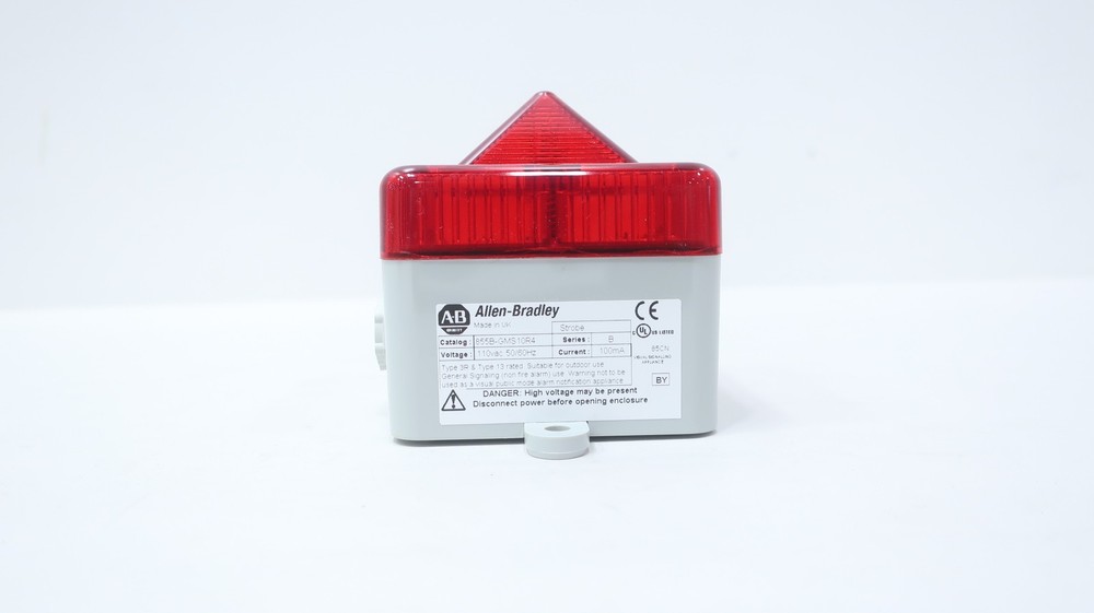 Allen Bradley 855B-GMS10R4 Red Strobe Light Module 110v-ac