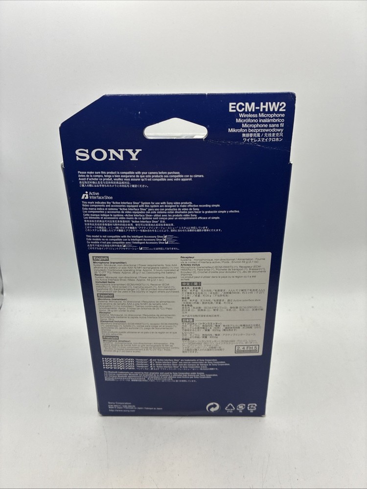 SONY ECM-HW2 CONDENSER WIRELESS CONSUMER MICROPHONE W/ BLUETOOTH