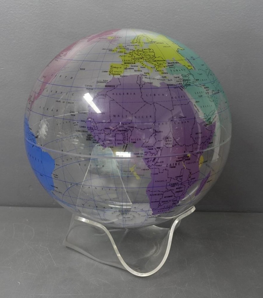 SCI Spherical Concepts Earthsphere 38" Transparent Lucite Globe +Stand Teaching