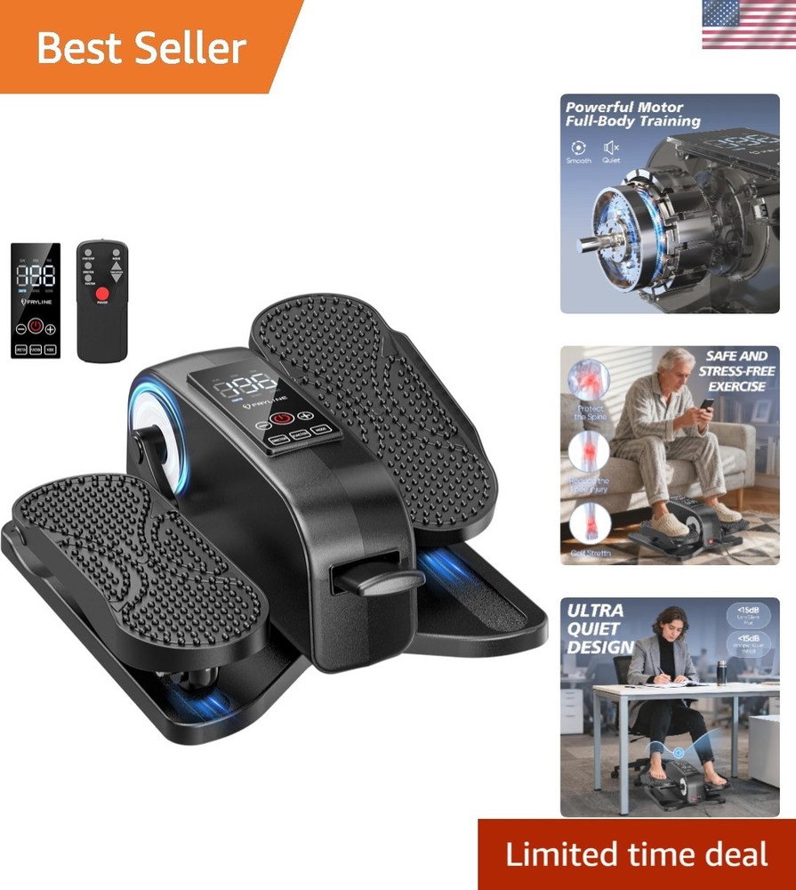 Compact Leg Exerciser with Remote for Seniors - Quiet, Smooth Elliptical Motion