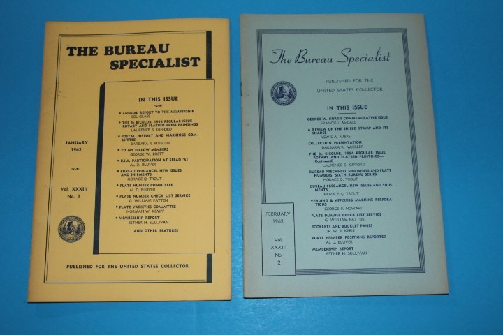 The Bureau Specialist Journal 1962 Full year BlueLakeStamps Timeless info