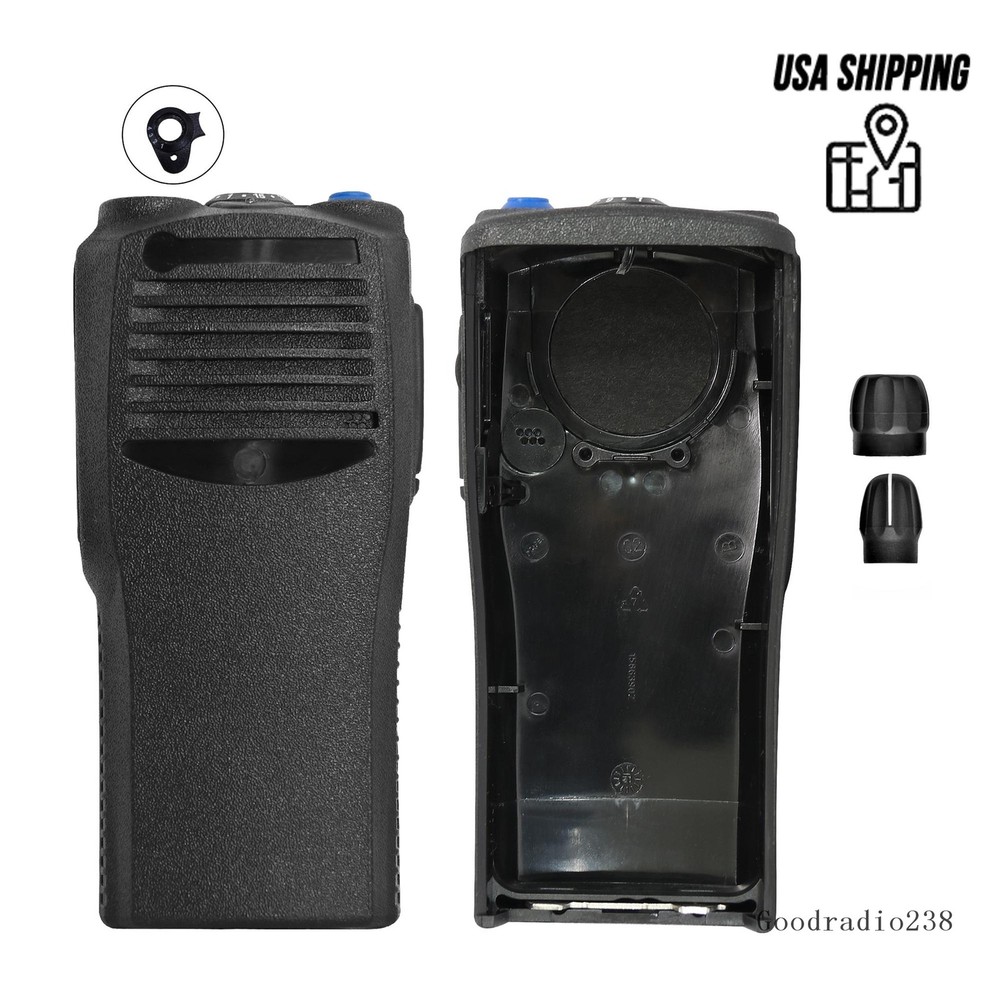 4 Channel Black Front Housing Case Cover For CP200 Radio with Knobs
