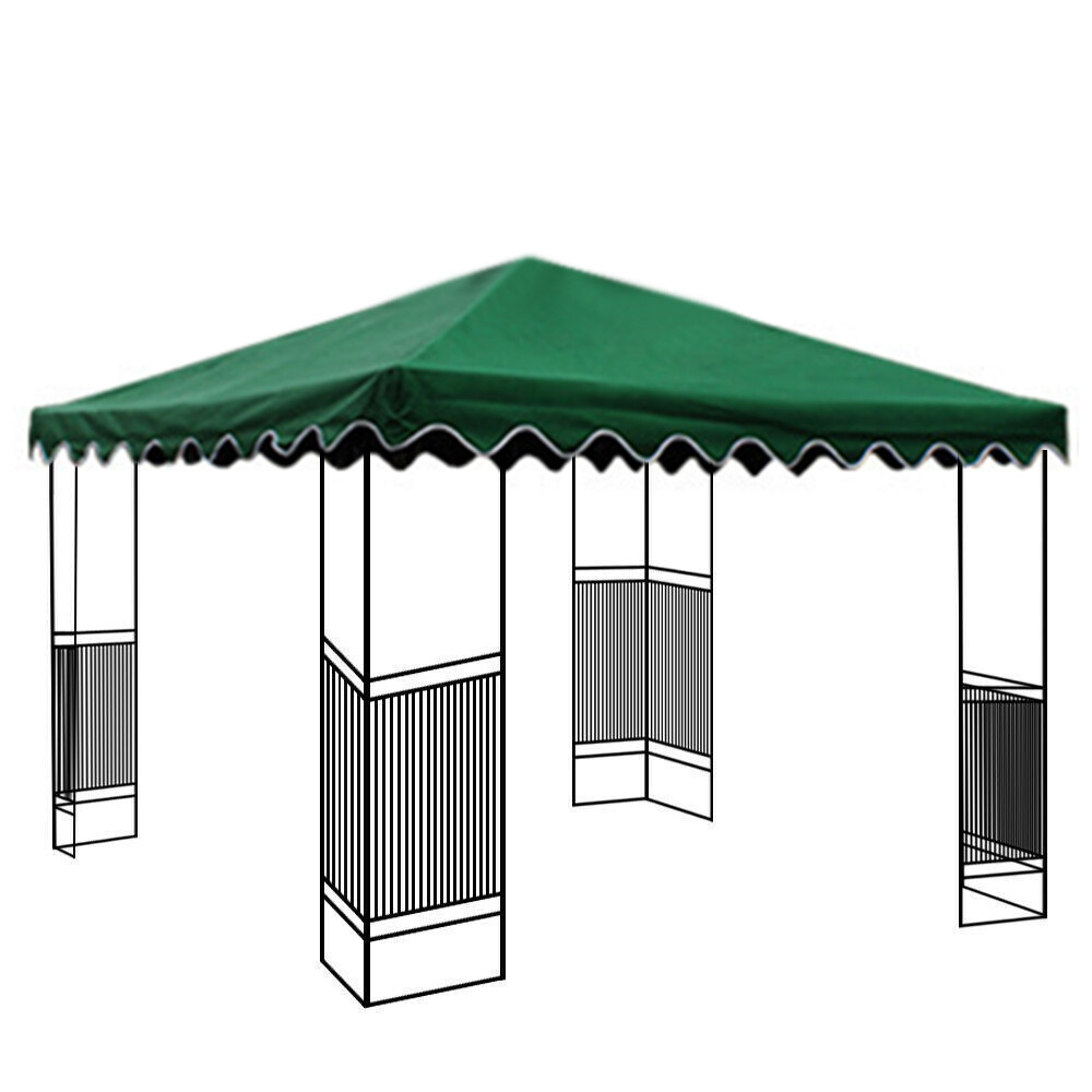 10'x10' Waterproof Gazebo Top Replacement Canopy 1 2Tier UV Sunshade Patio Cover