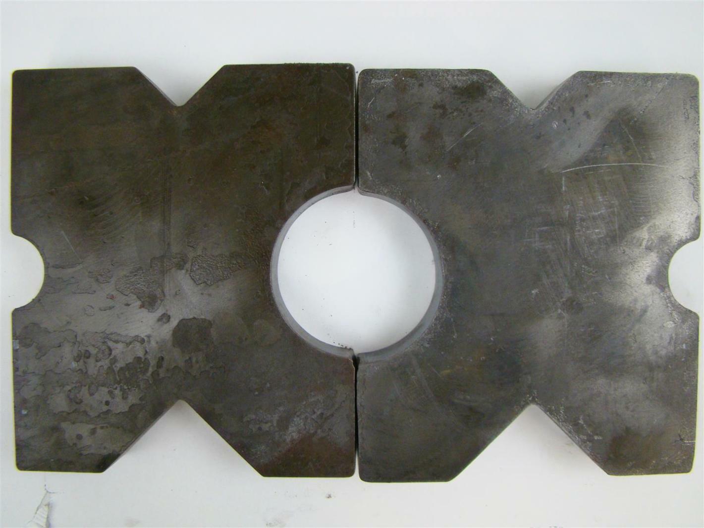 (PAIR) 8.5x10 Arbor Plates 1.5" Thick, Hydraulic H-Frame Shop Press, V-Cut