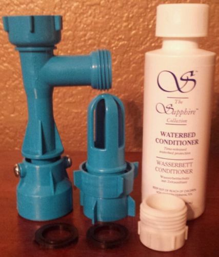 FREE FLOW WATERBED MATTRESS / LINER / FILL DRAIN / CONDITIONER KIT