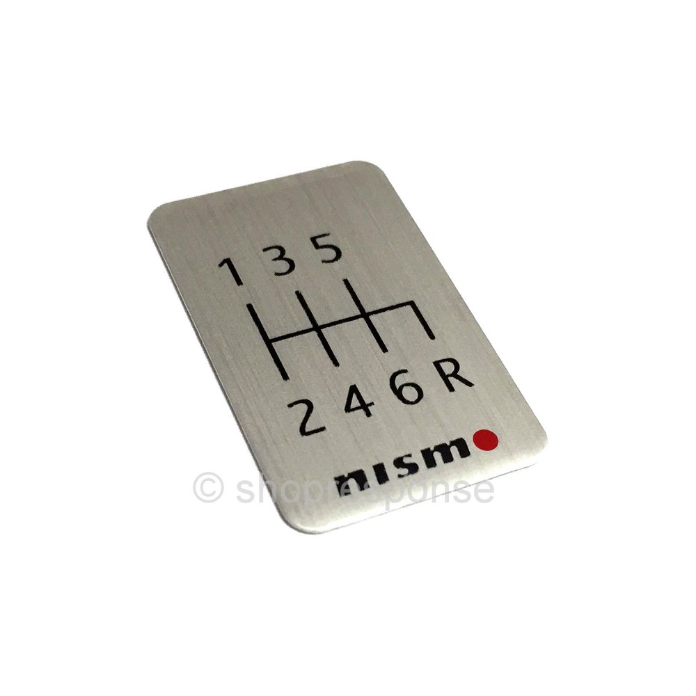 Nismo 6 Six Speed Aluminum Shift Pattern Badge Emblem Silver 96935-RN001 Genuine