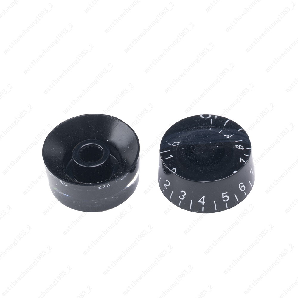 4 Pcs Black/White Electirc Guitar Control Knobs Speed Dial Knobs for Les Paul SG