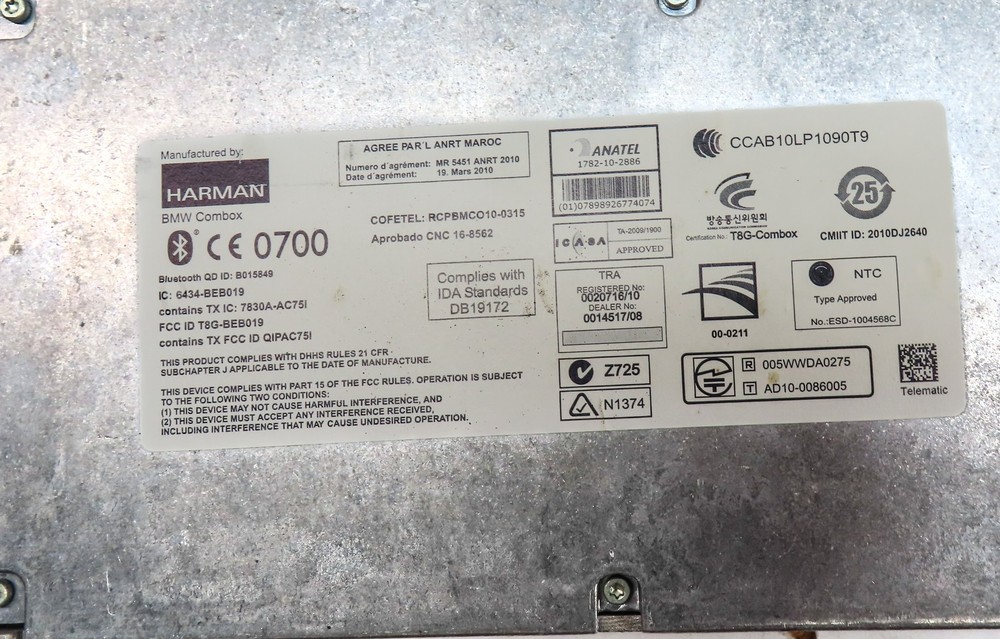 2013 BMW M6 (F13) BLUETOOTH TELECOMMUNICATION COMBOX CONTROL MODULE