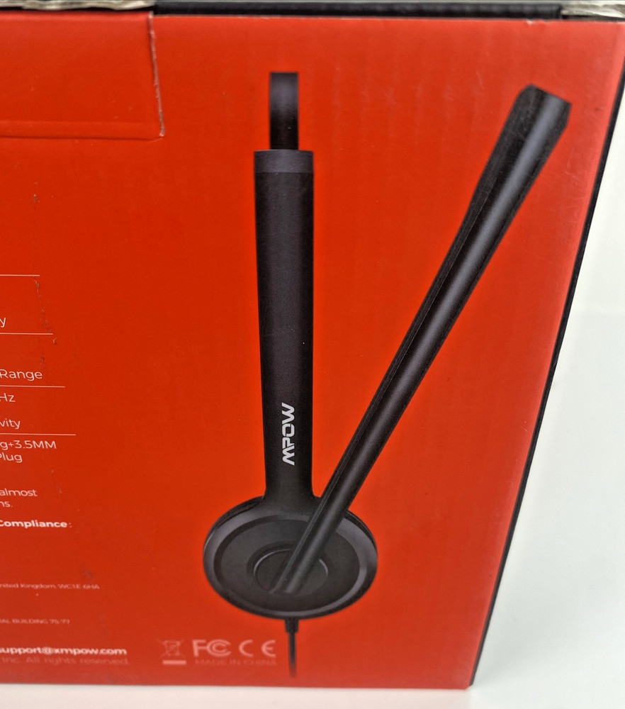 MPOW Wired Single-Sided USB Headset with Microphone