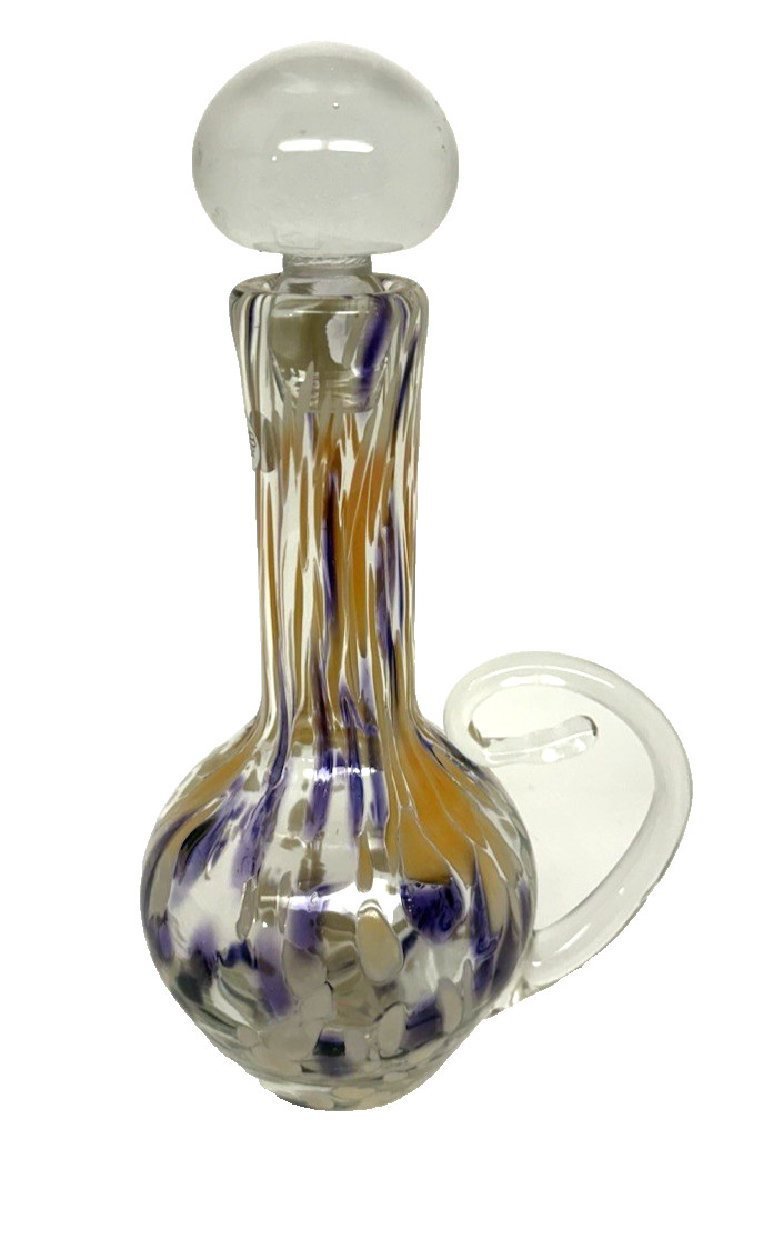 Blenko Glass Cat 2516 - Crystal with Alternate Stopper