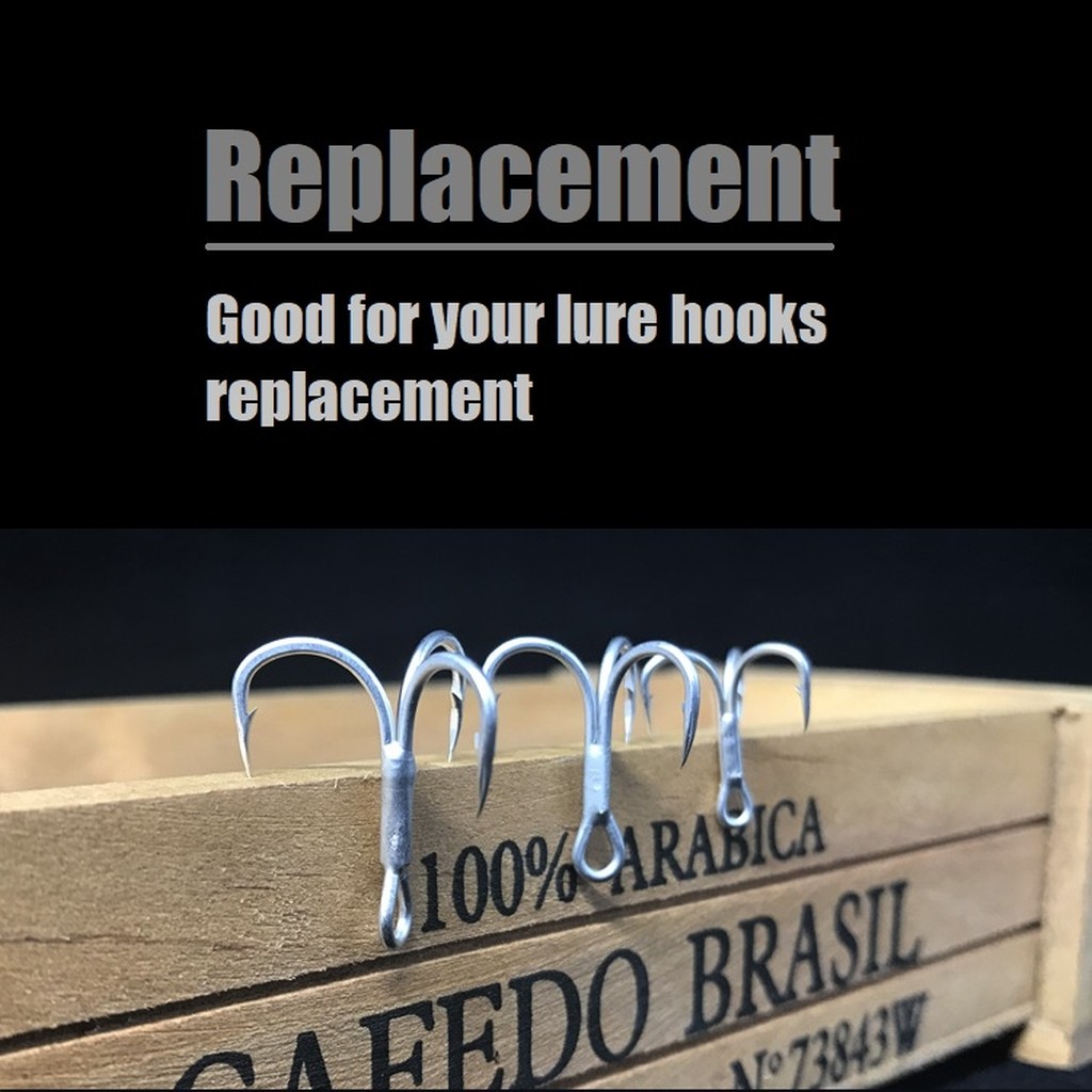 30 Hooks for Each Pack Black Nickle Cutting Blade Forged Treble Hooks FH31HP30