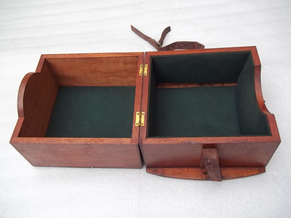 Antique Marine Chronometer Guard Case - Split Lid