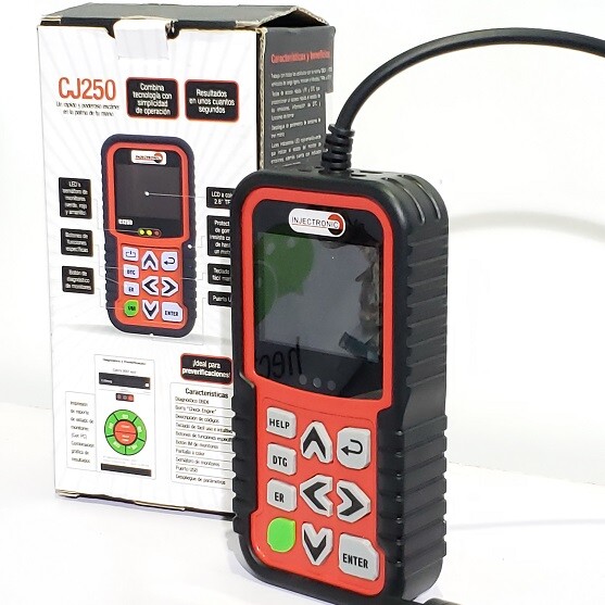 Injectronic CJ250, Automotive OBD2 Diagnostic Scantool, Enhanced Code Reader