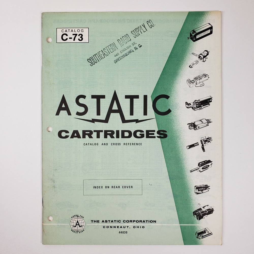 Astatic Cartridges Catalog and Cross Reference 1973 C-73
