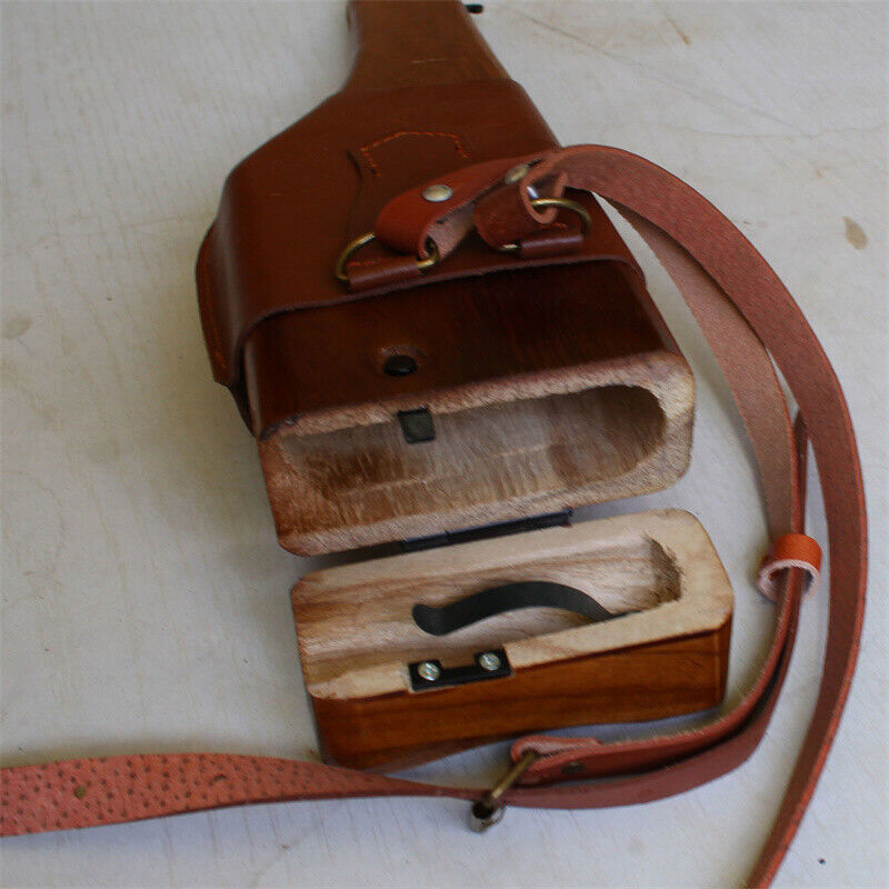 Ww2 Broomhandle German Mauser C96 Wood Shoulder Holster Butt Us Stock Collect
