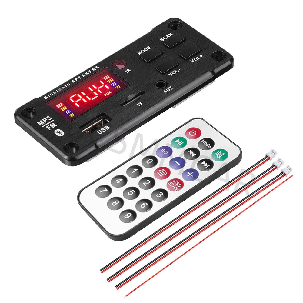 2x25W Amplifier Bluetooth 5.0 MP3 Player Decoder Board 12V Car FM Speaker Module