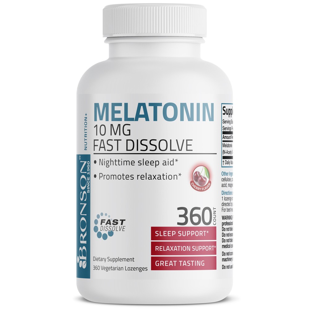 Melatonin 10mg Fast Dissolve Tablets - Sleep Aid, 360 Cherry Flavored Tablets
