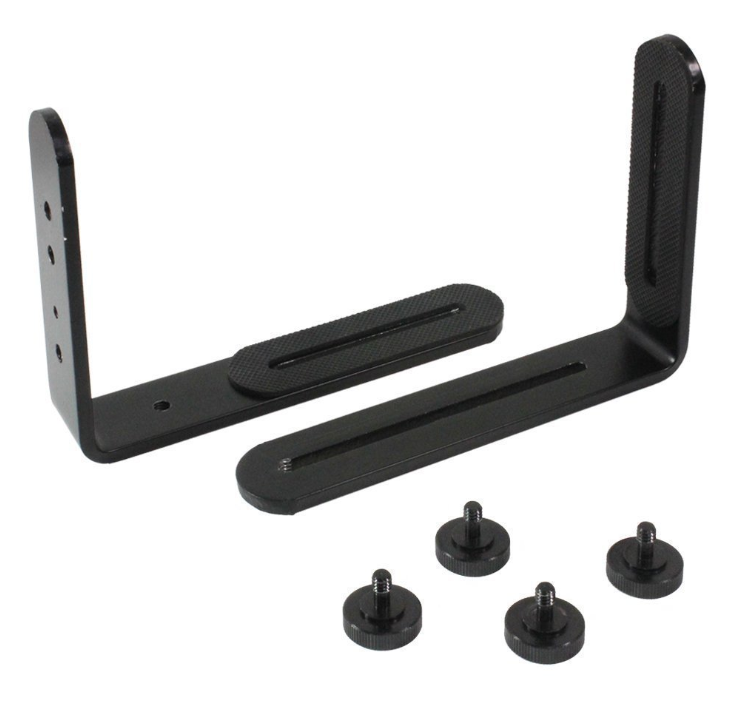 New Metal L-Shape Flash Bracket Flashlight Camera Holder Mount Double L type