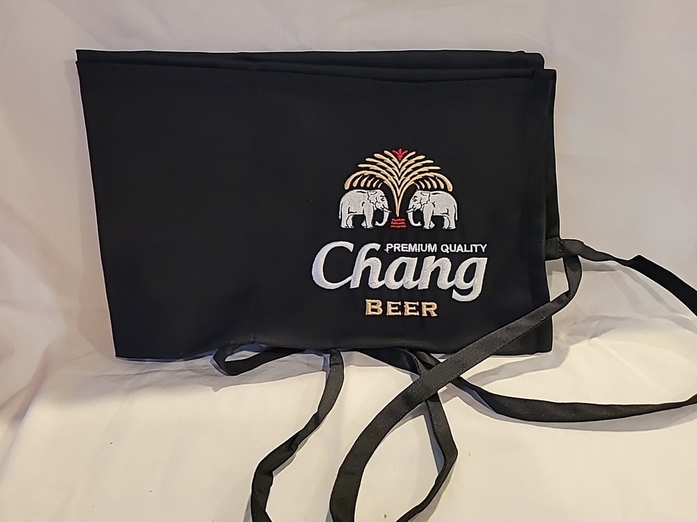 Chang Beer Black 3 Pocket Server Apron