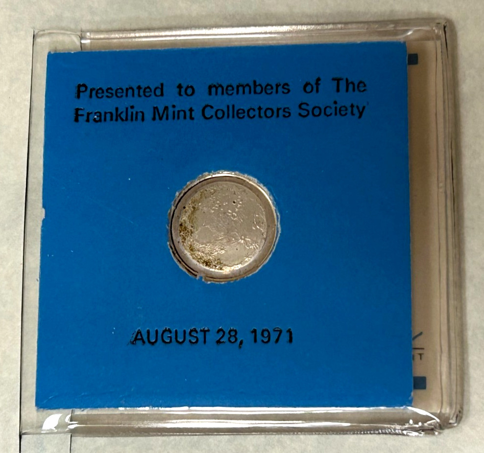 1971 Franklin Mint Apollo 14 Silver Medal - On Board Command Module