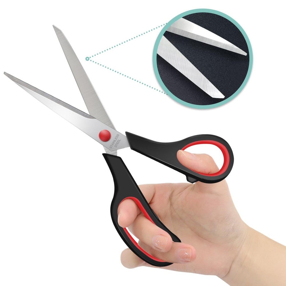 Scissors Bulk 48 Pack,8" Multipurpose Heavy Duty Sharp Scissors,Stainless Ste...