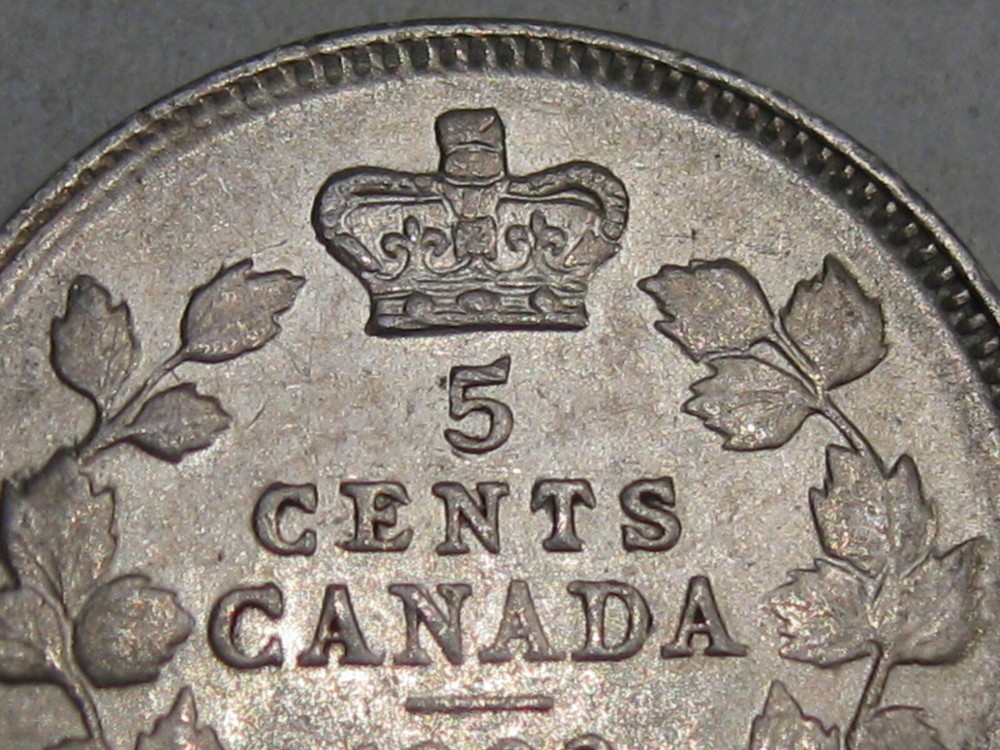 AU 1902 Silver 5¢ Cent CANADA Edward VII. #17