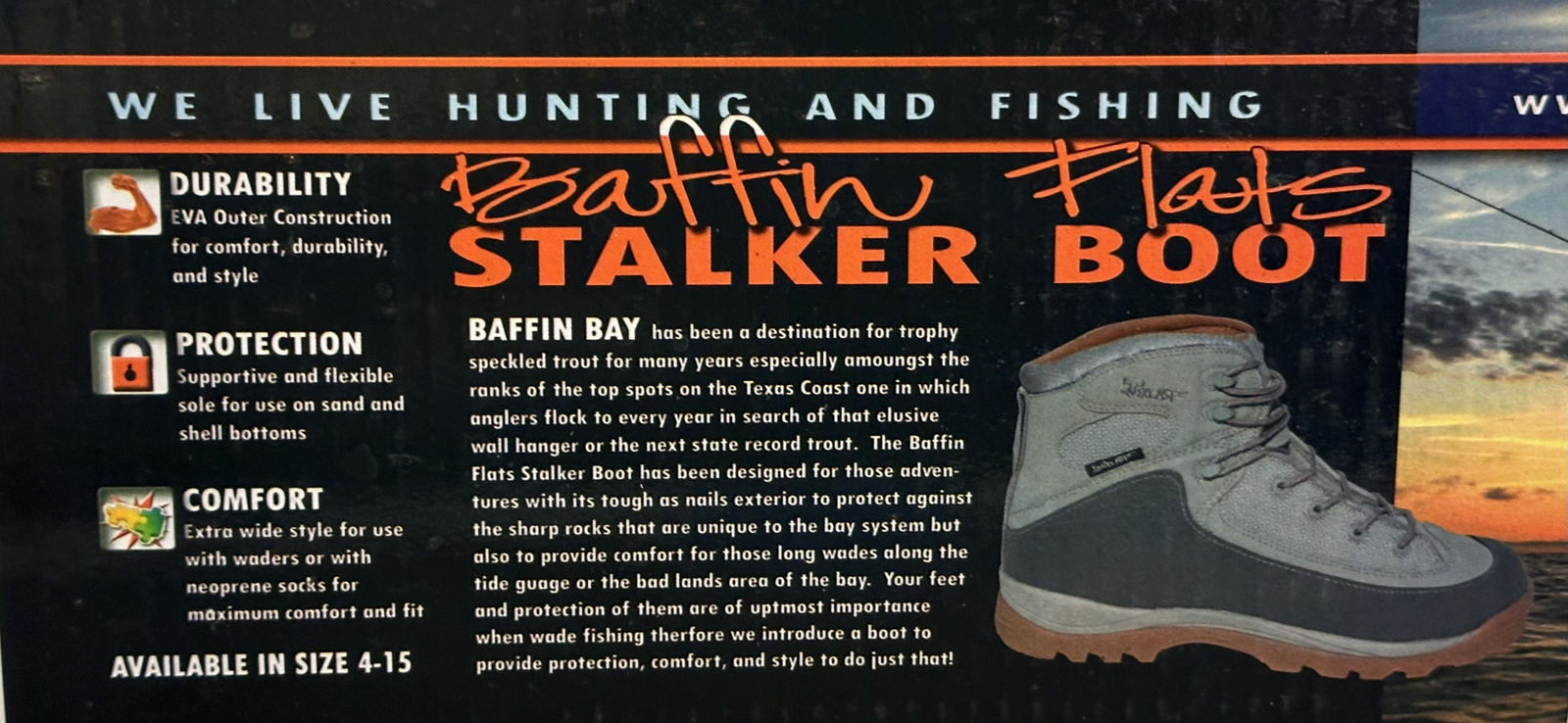 ForEverlast Baffin Flats Stalker Fishing Wading Boots New with Box
