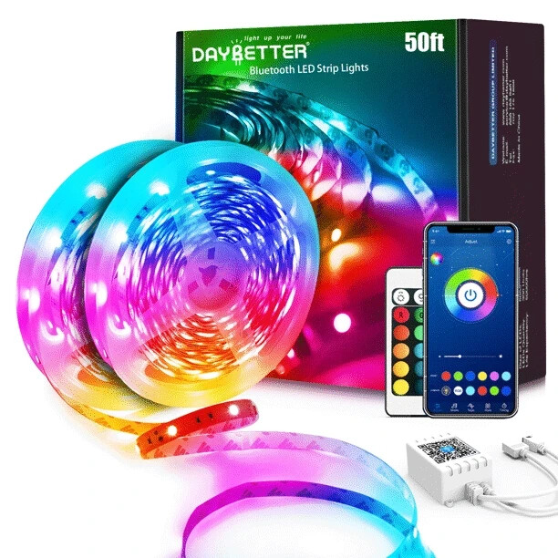 DAYBETTER 50ft Bluetooth LED Strip