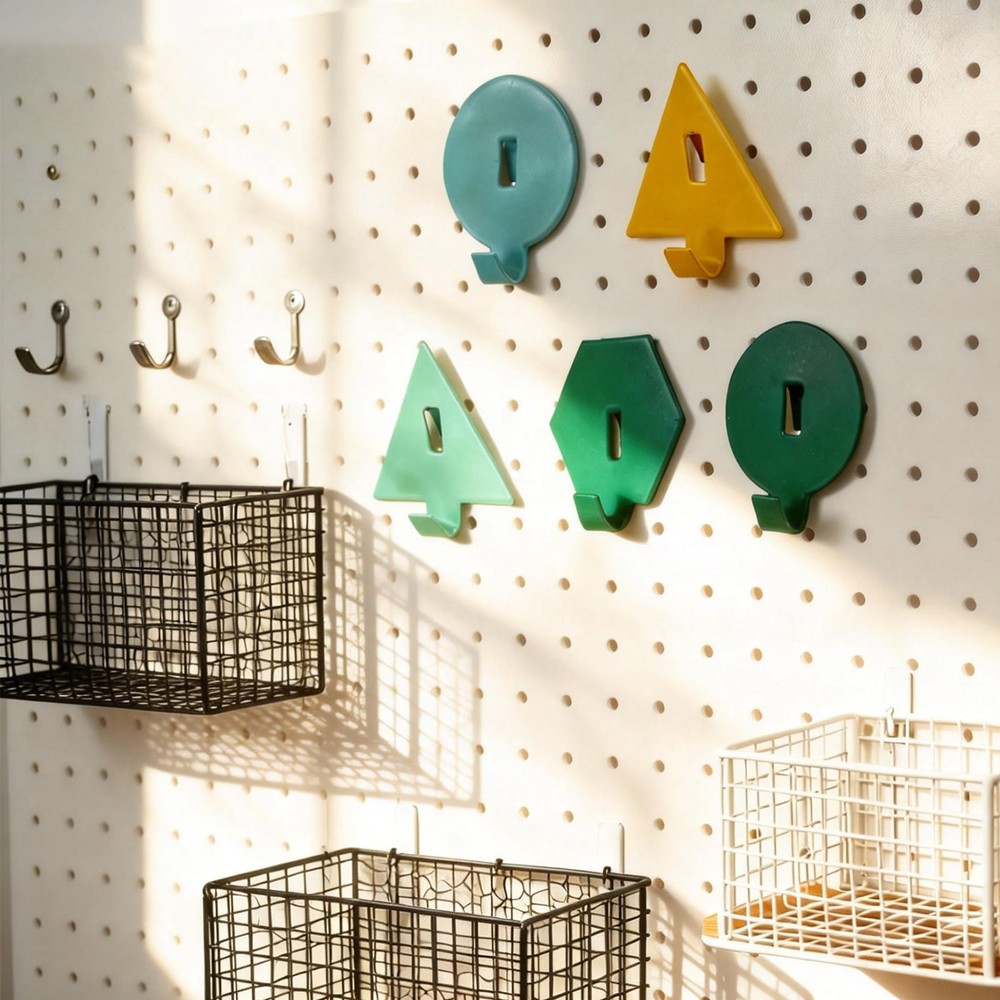 20Pcs PegBoard Hooks, 2" U Shape Study Peg Hooks for Wall Organizer, Green