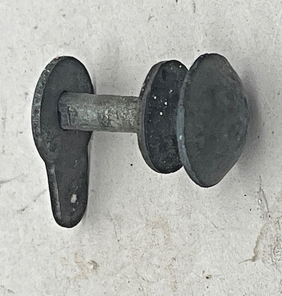 Door Latch & Hinges from a Seth Thomas Clock. (CM86-0569)