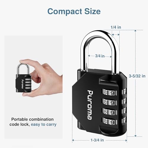 Puroma 2 Pack Combination Lock 4 Assorted Item Package Quantitys , Colors