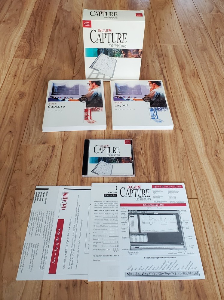 OrCAD Capture 7.01 for Windows With Manuals Key Code In Box