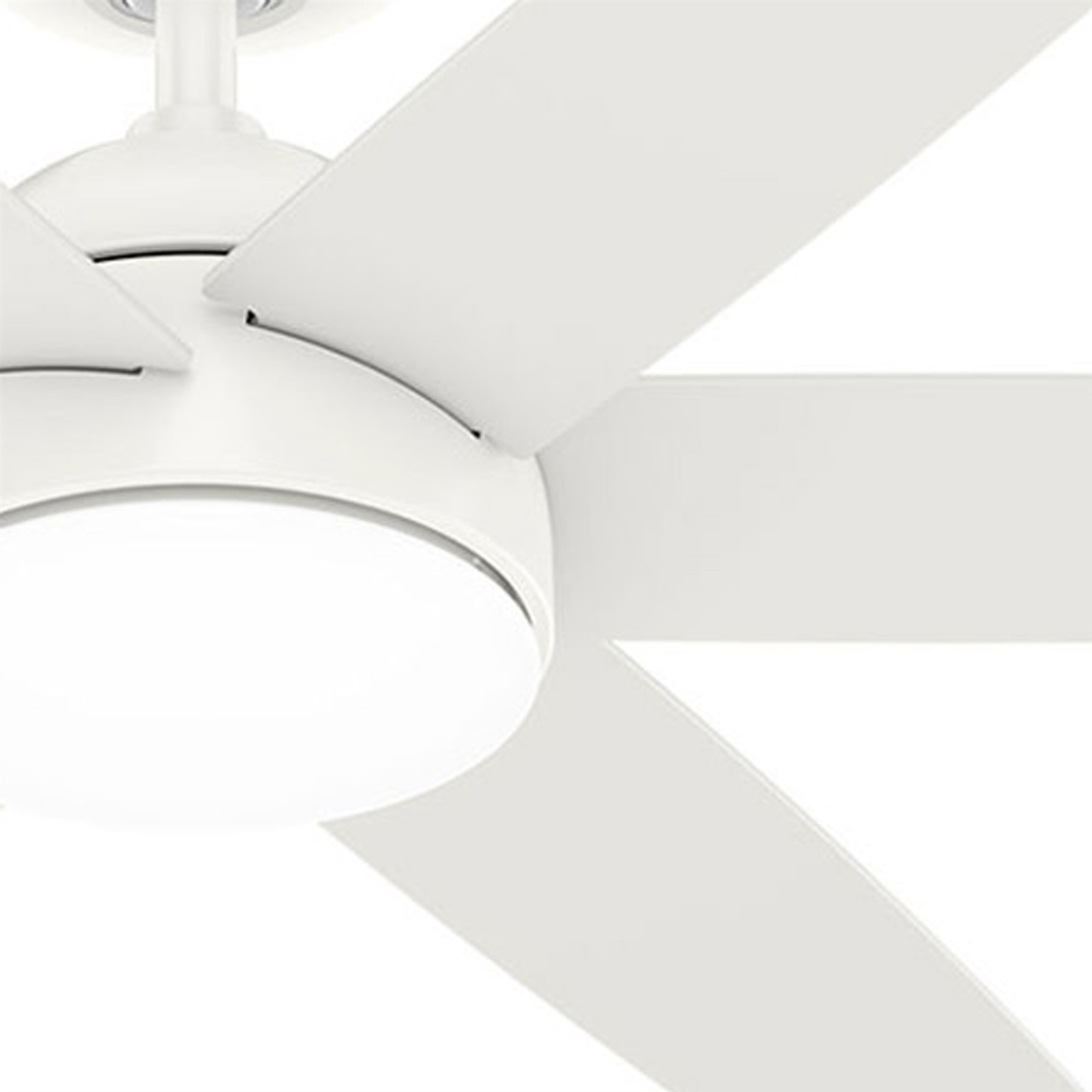 Hunter Fan 52 inch Casual Fresh White Ceiling Fan with LED Light Kit and Remote