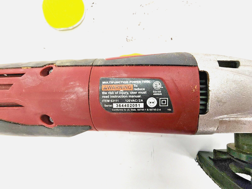 CHICAGO ELECTRIC VARIABLE SPEED OSCILLATING MULT-TOOL 63111 120VAC/2A