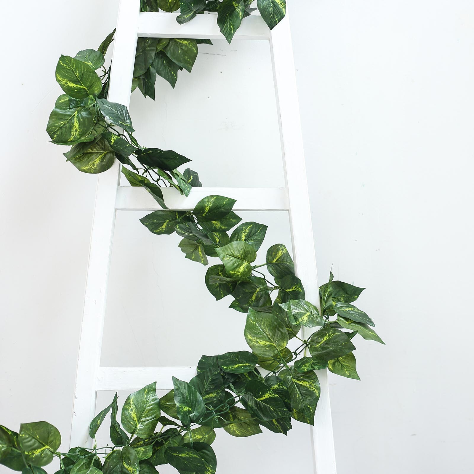 8 ft 3D Green Artificial Pothos Greenery CHAIN GARLAND Wedding Home Decorations