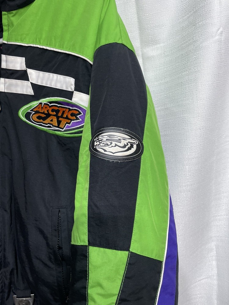 Vintage Arctic Cat Winter Jacket Medium Zip Thinsulate Liner Medium