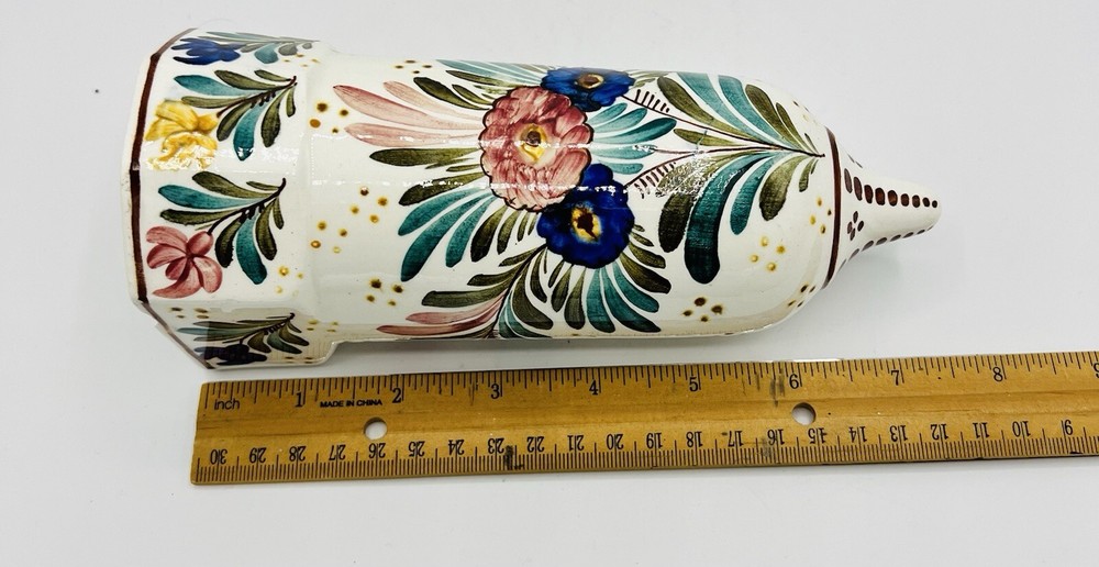 Austria Hanging ceramic vase with flower decor, 1920 - 1940