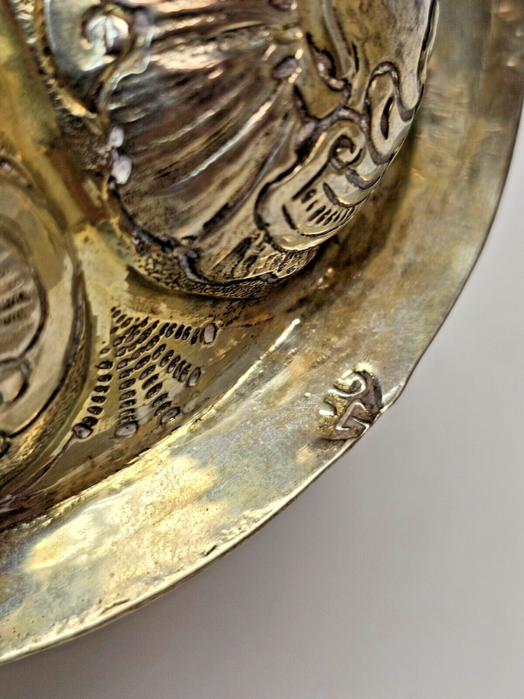 Rare Large 18C Russian Gilt Silver Chalice
