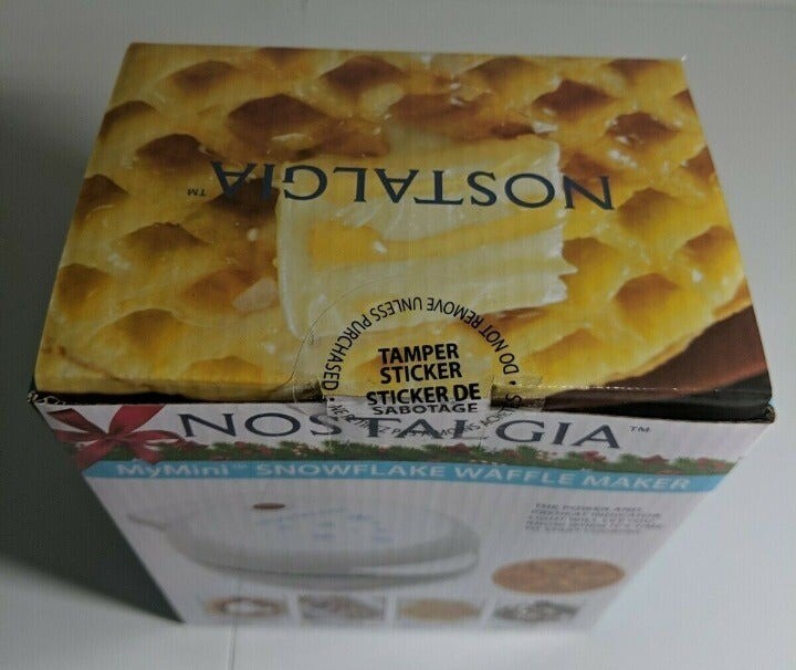 Nostalgia Mini Blue Snowflake Waffle Maker
