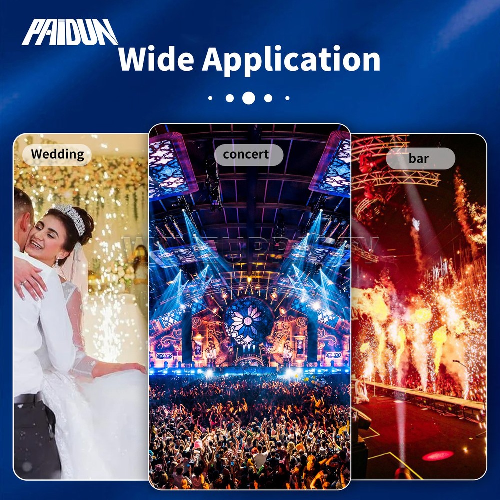 PAIDUN 2PCS 750W Cold Spark Firework Machine Sparkler Effect DMX Remote Control