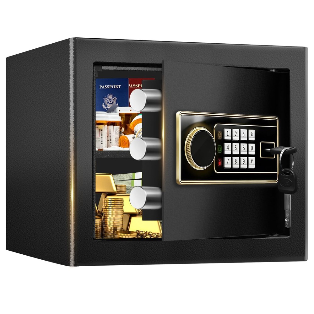 1.4 Cuft Small Fire Safe Box for Home, Security Safe Box Fireproof Waterproof...