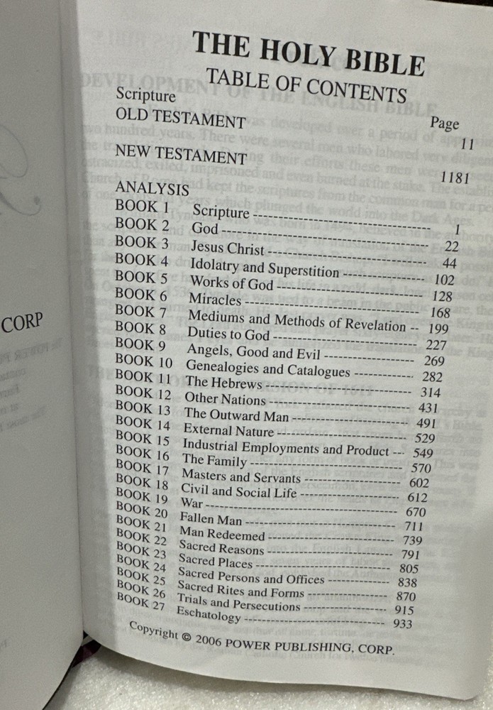 Holy Subject Bible Topical Study & Reference Edition Word Clarification Daystar